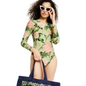 Agua Bendita x Target Large Peony Print One Piece Swimsuit